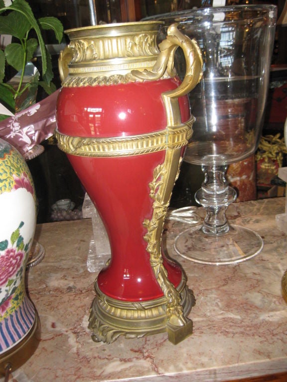 Bronze Mounted French Vase Lamp Base