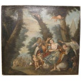Early oil Painting With Angels