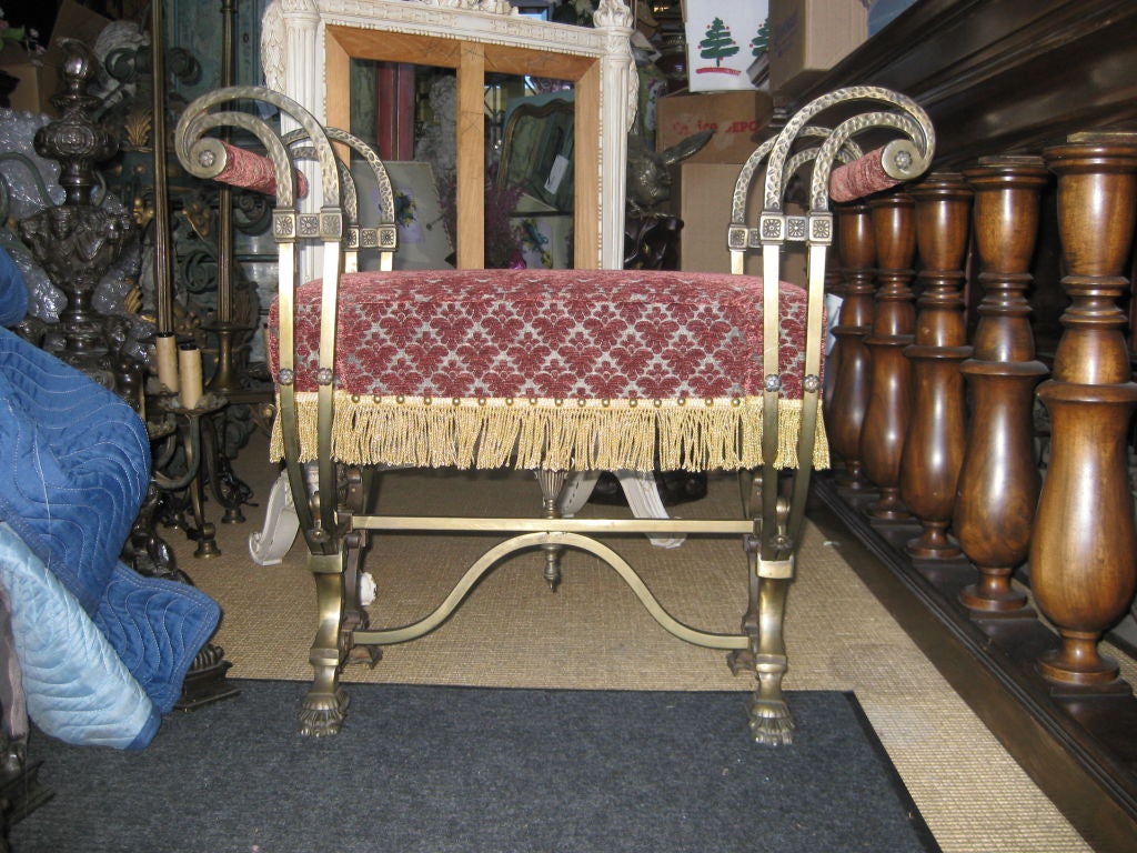 Ornate detailed Renaissance Revival Bench or vanity chair which would look great in a Spanish or Italian Syle Home.