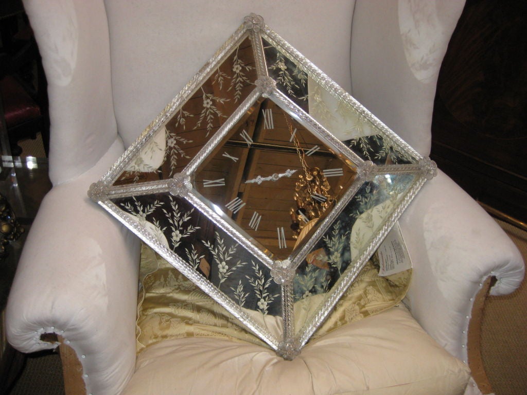 Mirrored Venetian Clock