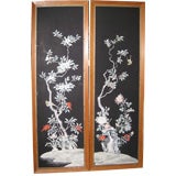 Pair of Antique Chinese Wall Paper Panels