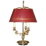 Red Tole Bouillotte Lamp