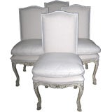 Set of Four  Regence Style Painted Chairs