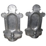 Pair of Pewter Sconces in the Antique Style