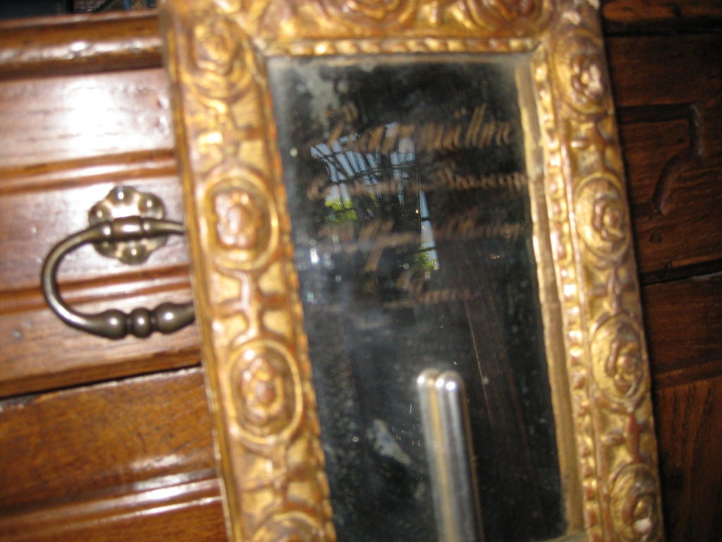 19th Century Wonderful Crusty Giltwood & Mirrored Barometer For Sale