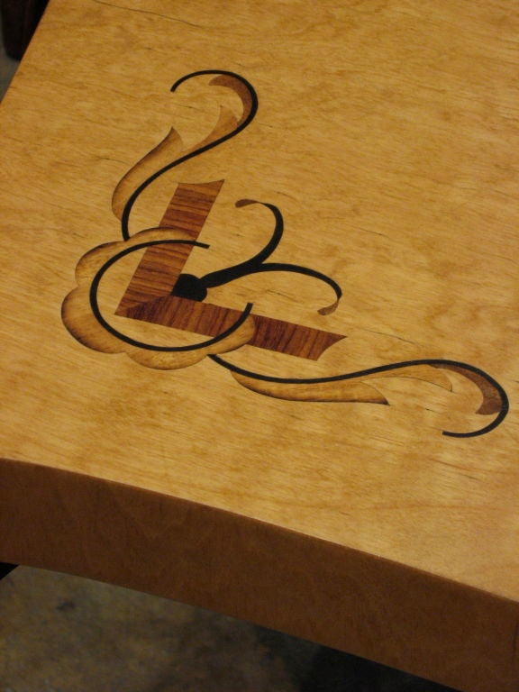 Swedish Inlaid Art Deco Side Table In Excellent Condition For Sale In Richmond, VA