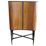 Swedish Mid-Century Serpentine Front Bar in Rosewood
