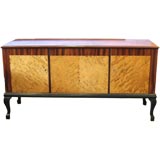 Art Deco Storage Cabinet in Golden Flame Birch and Rosewood