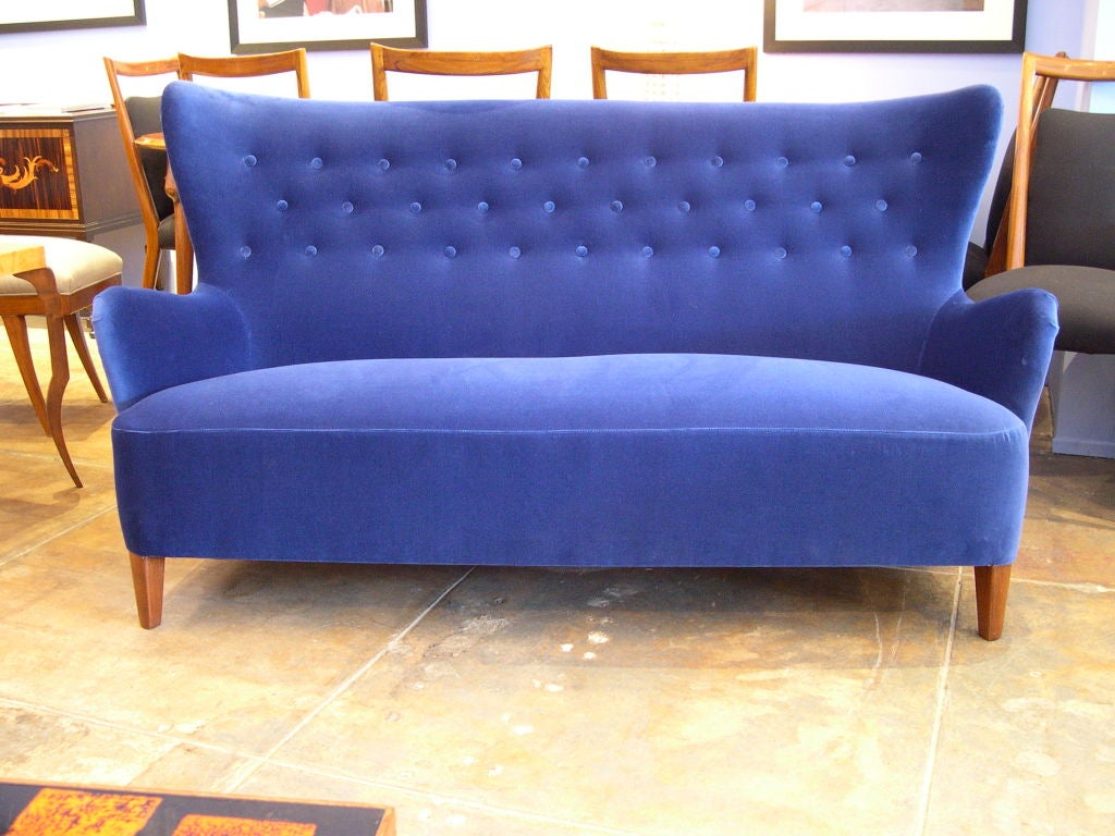 Swedish Modernist Wing Backed Sofa