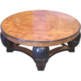 Large Swedish Art Deco Coffee Table in Carpathian Elm Large Swedish Art Deco Coffee Table in Carpathian Elm