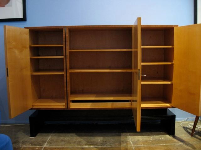 Swedish Cubist Storage Cabinet in Elm and Carpathian Elm