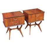 Vintage Pair of Argentine Mid-Century Americano Funcional End Tables