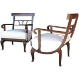 Pair of Swedish Modernist/Neo-Classical Armchairs