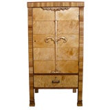 Swedish Art Deco Bar/Cabinet in Flame Birch and Rosewood