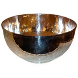Retro Hand Chased Sterling Silver Punch Bowl by Allan Adler