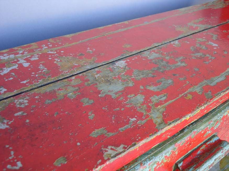 Antique Painted Fok Art Book Case