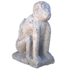 Vintage Hand Carved Stone Monkey