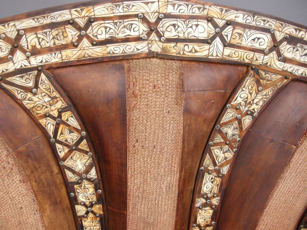 Morroccan Sofa With Intricate Bone and Hardwood Marquetry