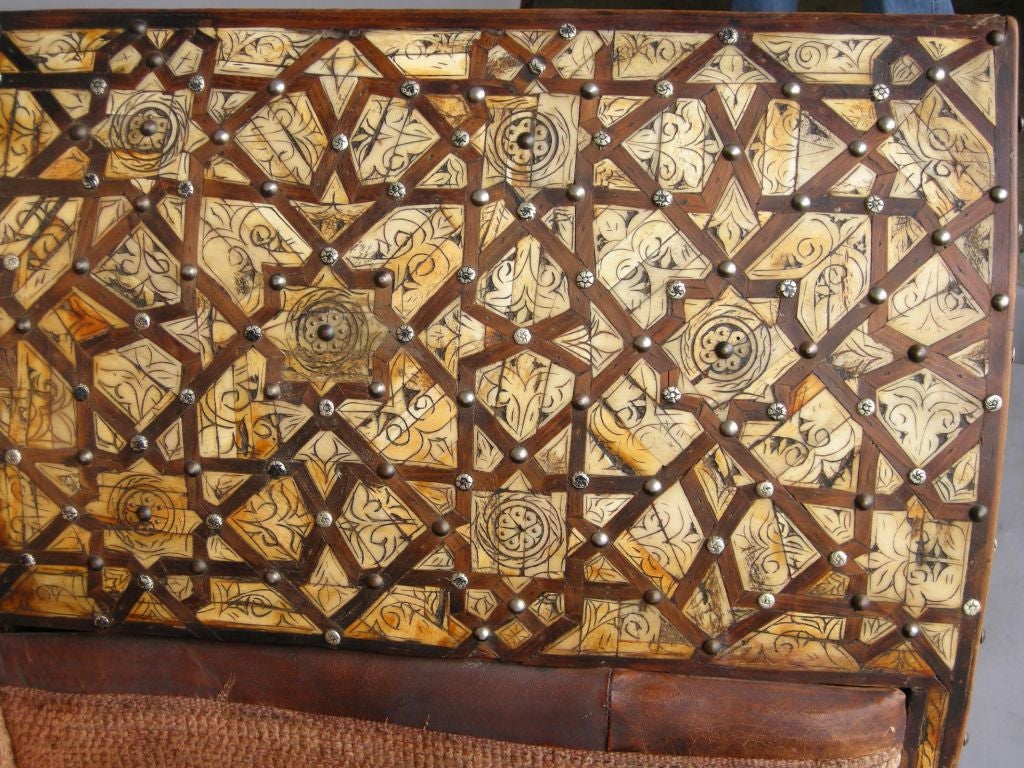 Mid-20th Century Mid Century Moroccan Bone and Hardwood Marquetry Chairs