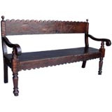 Reclaimed Cipres Wood Scalloped Bench