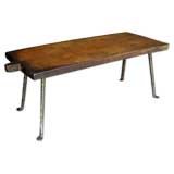 19th c. Batea - Tray Table - With Hand Wrought Iron Legs