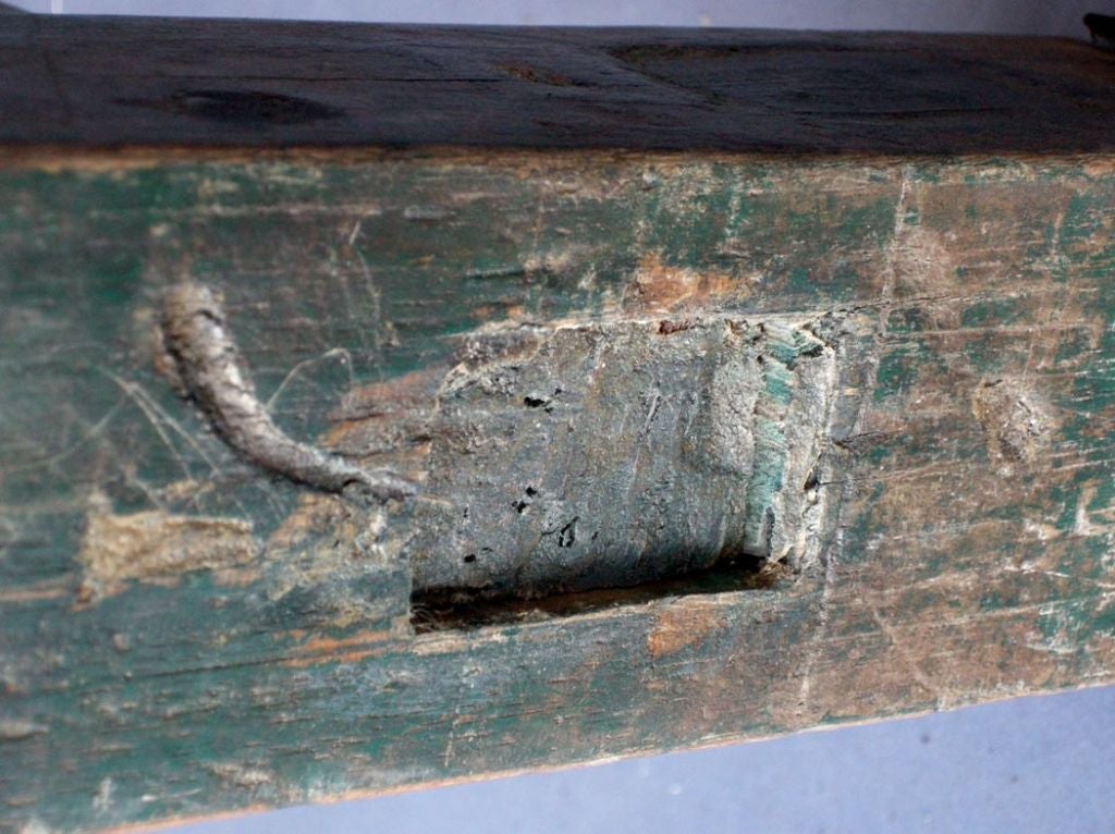 19th Century Tavern Table With  One Wide Plank Top