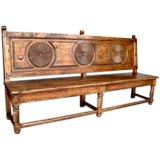 Bench With Carved Suns