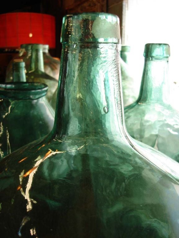 Vintage old Spanish bottle embossed with 'Alcoholatos la a conquera Espanola Madrid'