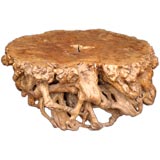 Antique 19th Century Burled Elm Tea Table