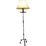 19th c. Spanish Wrought Iron Floor Lamp