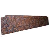 19th Century Antique Primitive, Carved Rustic Wooden Panel or Headboard 5