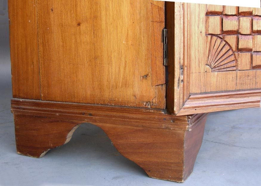 Antique Basketweave Cabinet 1