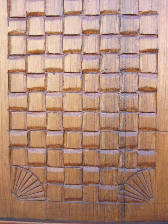 Antique Basketweave Cabinet 3