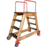 Vintage Industrial Oak Ladder