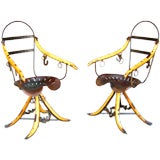 Pair of French Folk Art Chairs