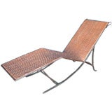 Woven Leather Chaise