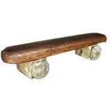 Wood and Stone Bench