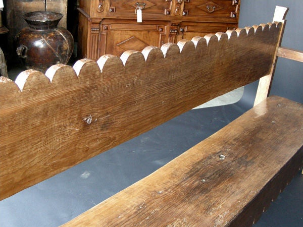 scalloped bench