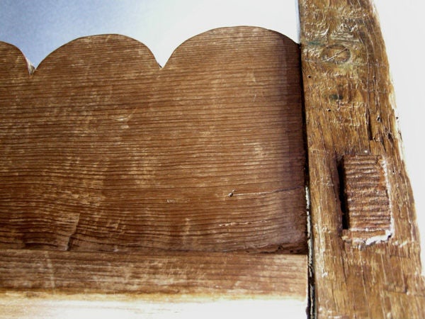 Guatemalan Chajul Bench With Scalloped Back