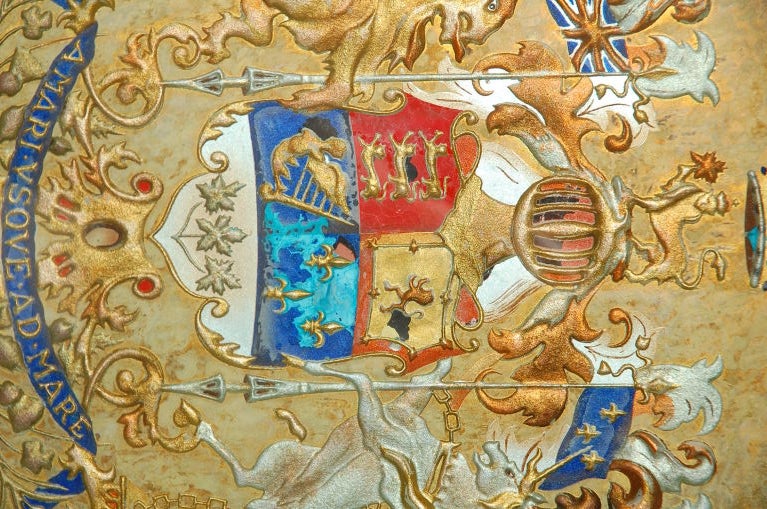 Reverse Painted Symbol on Thick Glass