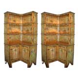 Pair of Painted Ironwood Cabinets