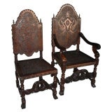 Antique Portugese Style Rosewood Dining Chairs