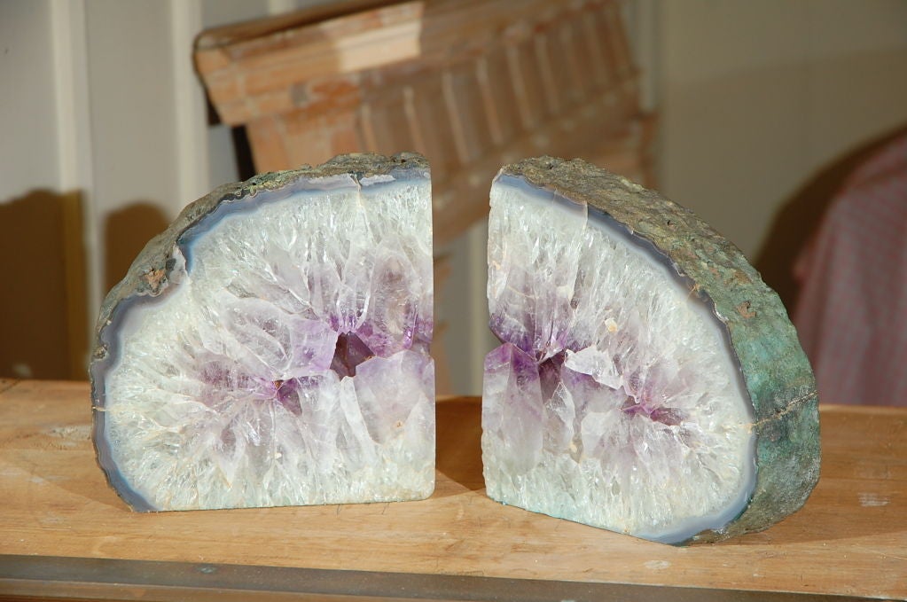 Amethyst Geode Bookends 1