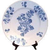 18th c. Blue and White English Delft Charger