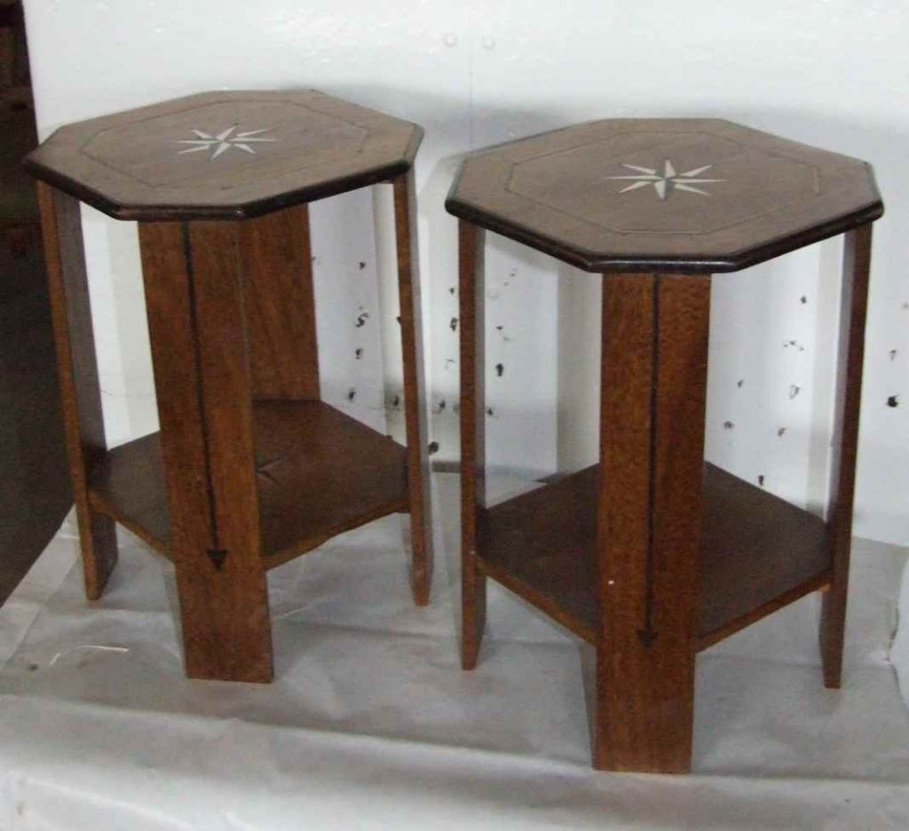 Pair of Highly Decorative Art Deco Anglo-Indian Side Tables