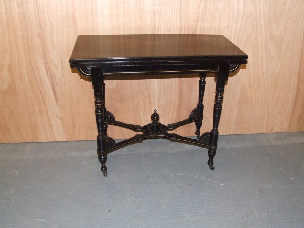 Pair of Aesthetic Movement Ebonized tables