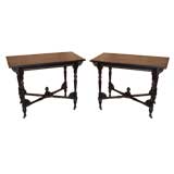Pair of Aesthetic Movement Ebonized tables