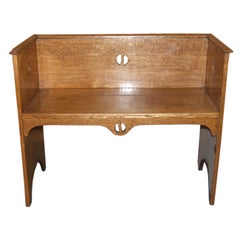 English Early 20th c. Cotswolds Arts and Crafts Hall Bench