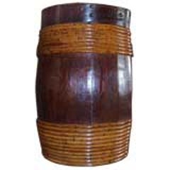 Swedish 19th c. Overscale Oak and Willow-Banded Barrel 2