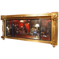 Antique Regency Giltwood Overmantle Mirror